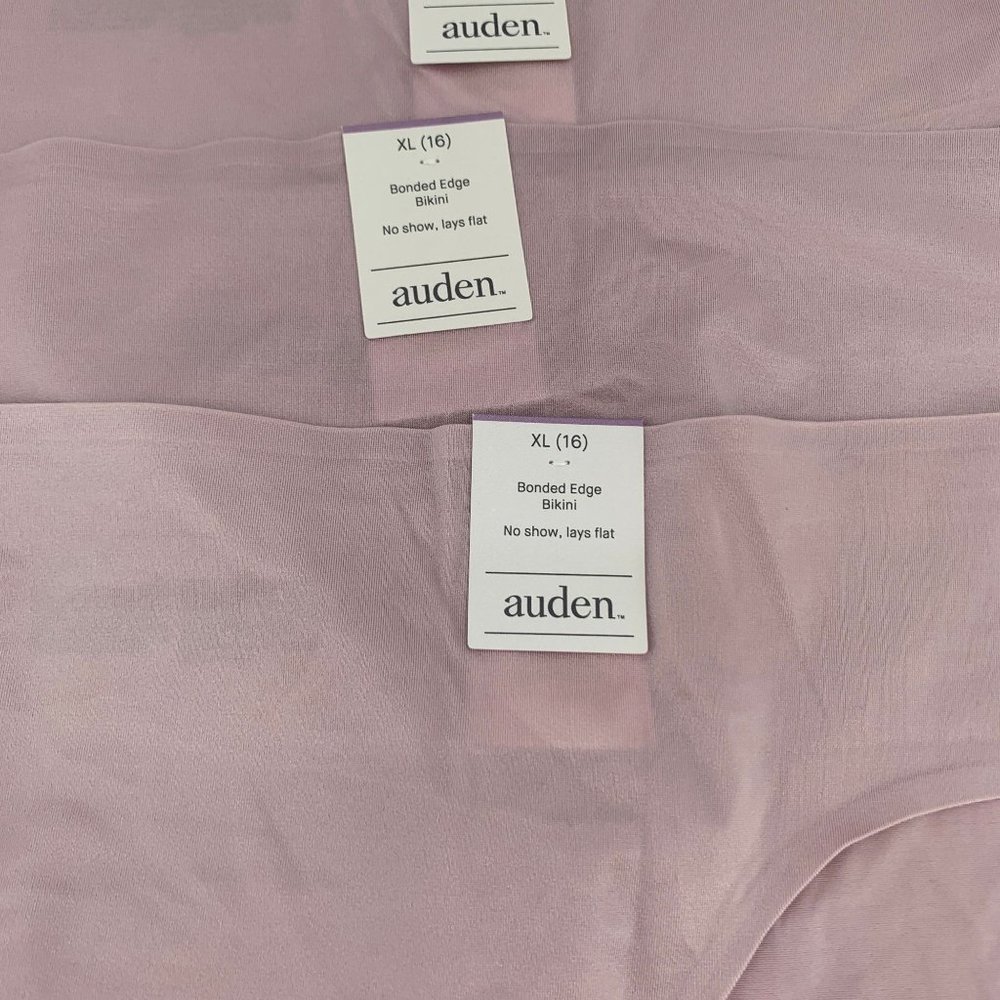 Auden 3 Purple Bonded Edge No Show Bikini XL - Picture 3 of 4